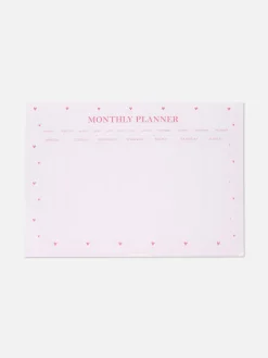 Primark Blocos De Notas^Agenda Mensal A4 Padrão Coração