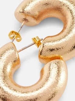 MULHER Primark Bijutaria^Argolas Grossas Texturadas