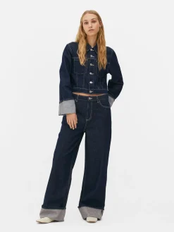 MULHER Primark Calças De Ganga^Calças Ganga Corte Largo C/ Dobra