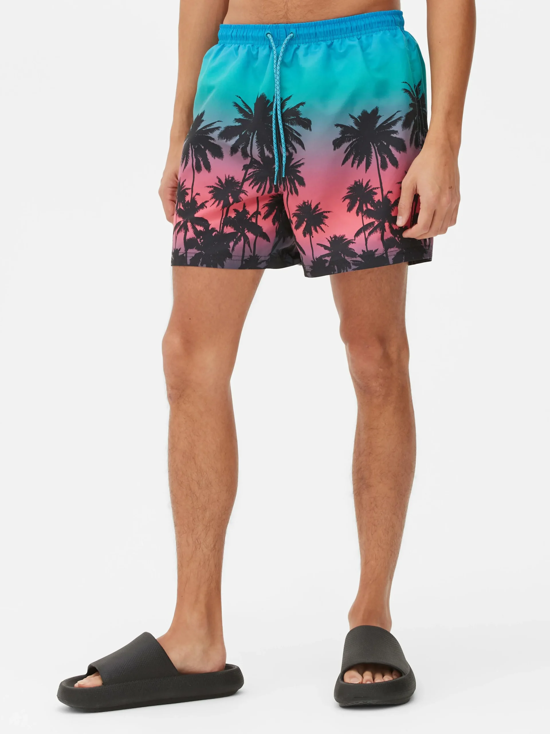 Primark Roupa De Banho E De Praia^Calções Banho Padrão Palmeiras Tingidos