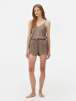 MULHER Primark Calças De Pijama^Calções Pijama Cetim Laço Frente