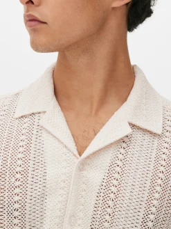 Primark Camisas^Camisa Manga Curta Botões Croché