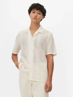 Primark Camisas^Camisa Manga Curta Botões Croché