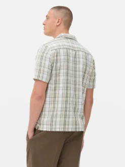 Primark Camisas^Camisa Manga Curta Xadrez Texturada