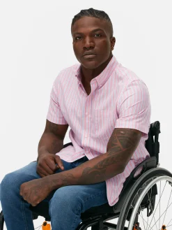 Primark Camisas^Camisa Oxford Manga Curta Riscas