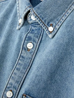 Primark Camisas^Camisa Sarja Algodão Manga Comprida