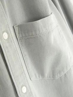 Primark Camisas^Camisa Sarja Algodão Manga Comprida