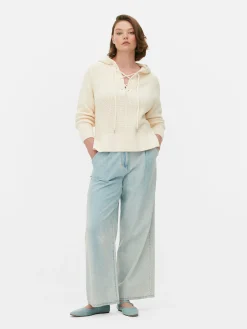 MULHER Primark Camisolas E Casacos De Malha^Camisola Capuz Ziguezague Frente