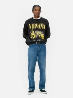 Primark Camisolas E T-Shirts Com Estampado Gráfico|Camisolas Com E Sem Capuz^Camisola Lavagem Nirvana