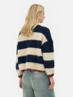 MULHER Primark Agasalhos Inverno|Camisolas E Casacos De Malha^Camisola Malha Felpuda Riscas Rita Ora