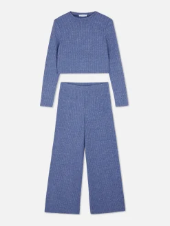 Primark Conjuntos E Visuais^Conj. Coord. Top Manga Comprida Canelado/leggings