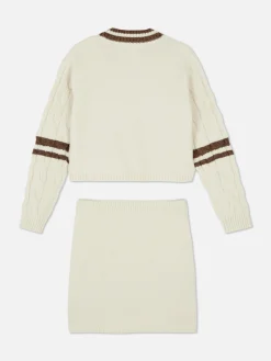 Primark Conjuntos E Visuais^Conj. Coordenado Camisola Malha Entrançada/saia