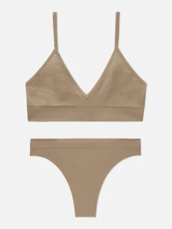 MULHER Primark Conjuntos De Lingerie^Conjunto Bralette Triângulo/tanga S/ Costuras
