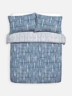 Primark Capas E Conjuntos De Edredão^Conjunto Capa Edredão Casal Reversível Riscas