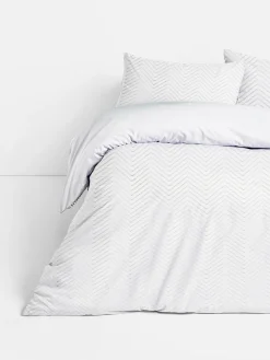 Primark Capas E Conjuntos De Edredão^Conjunto Capa Edredão King Padrão Chevron Pinsonic