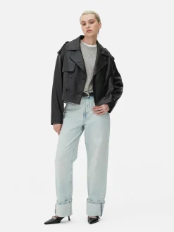 MULHER Primark Casacos E Blusões^Gabardina Curta Imitação Pele