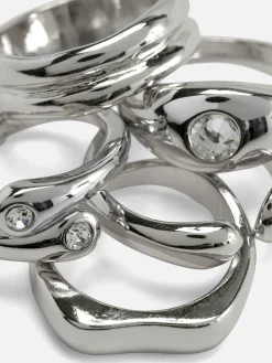 MULHER Primark Bijutaria^Pack 5 Anéis Grossos Sortidos