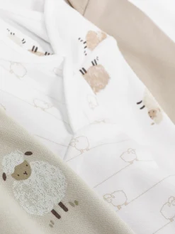 Primark Bodies E Tops Sem Mangas^Pack 5 Bodies Manga Comprida Ovelhas