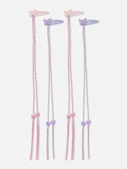 Primark Acessórios De Cabelo^Pack 4 Ganchos Cabelo Pressão Tranças Borboletas