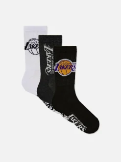 Primark Meias^Pack 3 Meias Cano Médio NBA Los Angeles Lakers