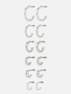 MULHER Primark Bijutaria^Pack 6 Pares Argolas Grossas