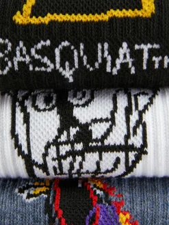 Primark Meias^Pack 3 Pares Meias Cano Médio Basquiat
