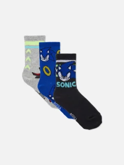 Primark Meias^Pack 3 Pares Meias Sonic The Hedgehog