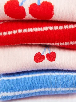 Primark Meias E Collants^Pack 5 Pares Soquetes Cerejas