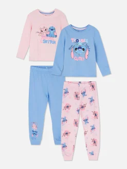 Primark Pijamas E Roupa De Dormir^Pack 2 Pijamas Calças Disney Stitch & Angel