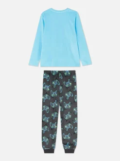 Primark Pijamas E Roupa De Dormir^Pijama T-shirt/calções Comando Jogo