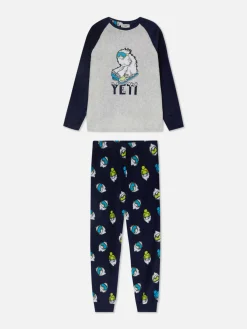 Primark Pijamas E Roupa De Dormir^Pijama T-shirt/calções Iéti