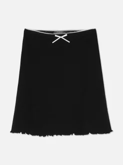 Primark Saias^Saia Canelada Rebordo Franzido