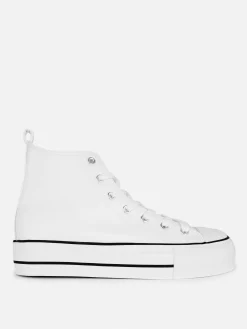 MULHER Primark Ténis^Ténis Cano Alto Plataforma Imitação Pele