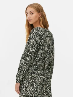 MULHER Primark Camisas E Blusas^Top Coord. Manga Comprida Bainha Cordão