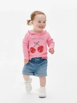 Primark Tops E T-Shirts^T-shirt Estampada Bainha Franzida