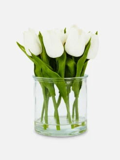 Primark Vasos E Suportes Para Plantas^Tulipas Artificiais Jarra Vidro