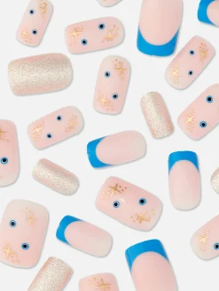 Primark Unhas Postiças^Unhas Postiças Quadradas Brilhos PS...