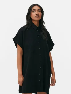 MULHER Primark Vestidos^Vestido Camiseiro Corte Descontraído Manga Curta