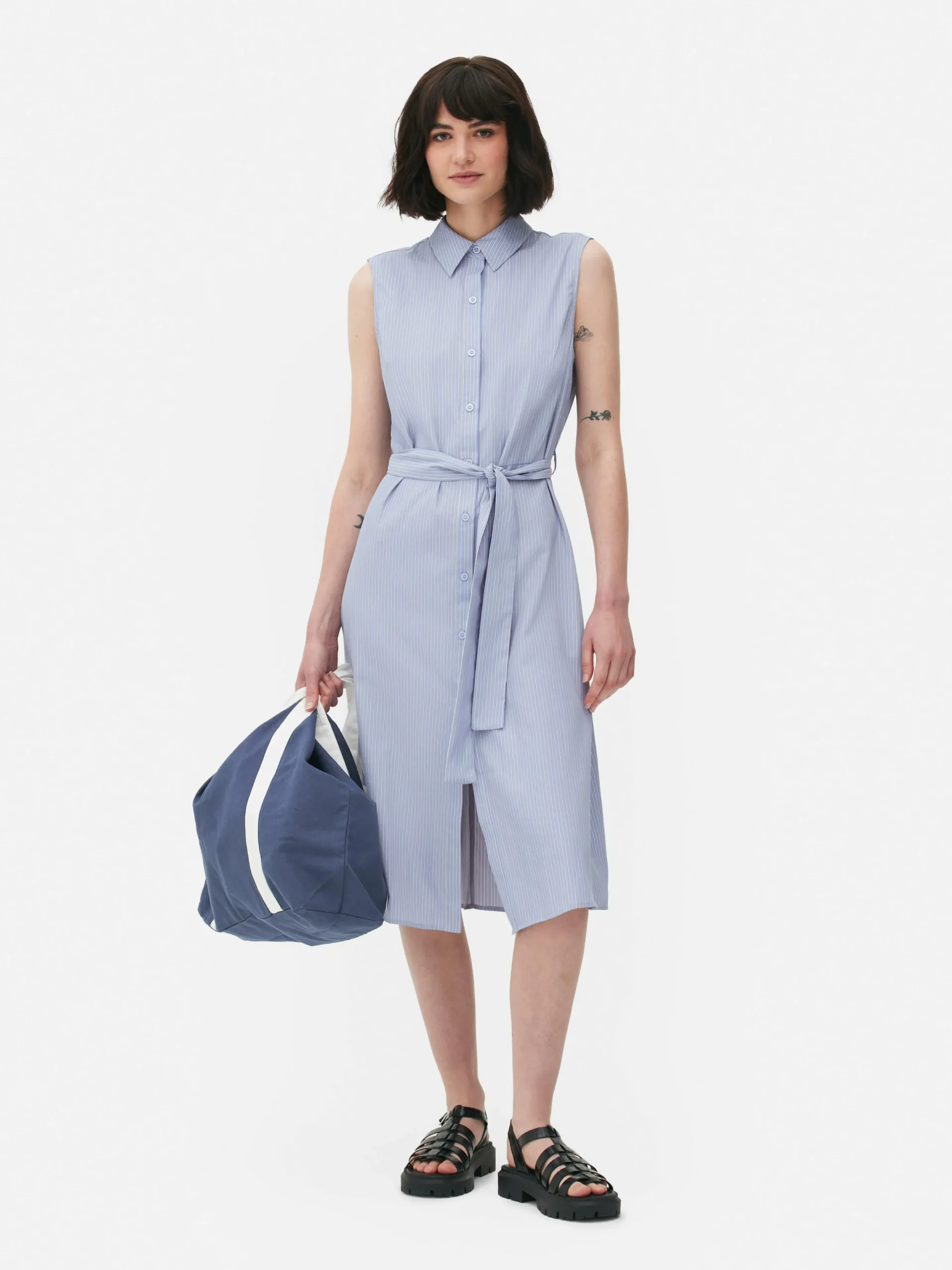 MULHER Primark Vestidos^Vestido Camiseiro Midi S/ Mangas